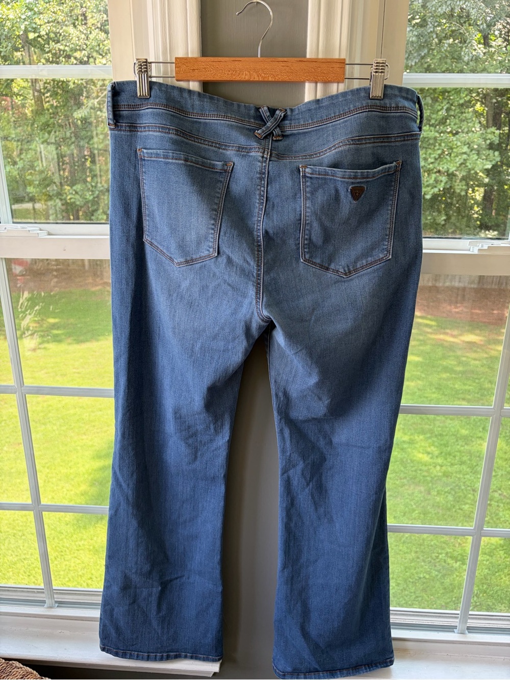 GUESS Women's Medium Blue Flare Jeans - Picture 3 of 5